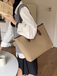 YINDIAO Fashion tote bag Korean version atmospheric commuting bag trendy and versatile handbag high-end texture single shoulder tote bag