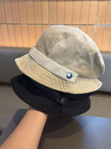 Retro Japanese Style Corduroy Fishing Cap Womens Autumn Winter New Style Face Slimming Casual Warm Ear Protection Bucket Hat