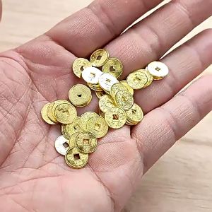 Chum vàng Chum bạc Tài Lộc 49K (gồm 01 chum thủy tinh 27x22mm + 79 đồng xu kim loại 10mm)