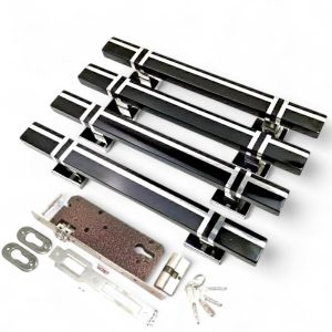 PAKET HEMAT MURAH 4 PCS Handle + Body Kunci Pintu Rumah Minimalis 60cm Terlaris Gagang pintu Rumah 45cm Tarikan Pintu Rumah 33cm