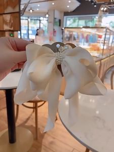 Jepit Rambut Clip Wanita Korea Belakang Pita Mutiara