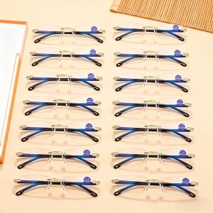 14pcs Frameless Cut Edge Reading Glasses Are Lightweight and Comfortable Reading Tools for Both Men and Women