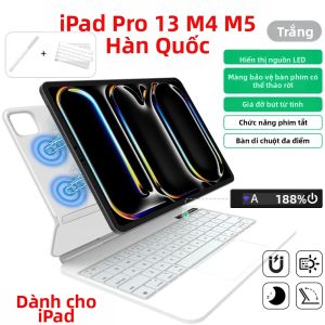 DANYCASE | Bàn Phím Thông Minh Magic Keyboard Dành Cho iPad Pro 11/13 Inch M5 M4 M2 & iPad Air 11/13 Inch M4 M3 M2 Tương Thích Với iPad Thế Hệ Thứ 10 Thế Hệ Thứ 11 A16 Air