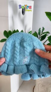 [HCM]Mũ len tai bèo cho bé gái Nón len nhiều màu Mũ len mùa đông cho bé từ 3 tháng - 3 tuổi