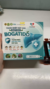 BỔ GAN Bogatido Detox & Thanh Nhiệt Mát Gan - Hỗ Trợ Thanh Nhiệt Giải Độc Gan Mát Gan - 20 Ống X 10ml