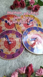 Mainan edukasi JAM KAYU belajar mengenal waktu