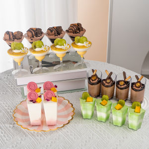 Cốc Thủy Tinh Hình Ngôi Sao Nhiều Hình Dạng Cốc Đựng Kem Birthday Cake Party Baking Tool Cốc Nhựa Dùng Một Lần