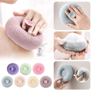 Bông Tắm Xơ Mướp Tạo Bọt Kì Cọ Gét Tẩy Da Chết Có Giác Hút Gắn Tường - Bông Tắm Lưới Tròn Bông Tắm Massage - Mút Tắm Kỳ Gét Tạo Bọt