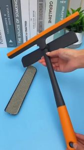 🔶ส่งจากไทย ทันที🔶ไม้เช็ดกระจก หัวแปรงมี 3 แบบ วัสดุซิลิโคน หัวแปรงนุ่ม ไม่ทำให้พื้นผิวกระจกเสียหาย 💦