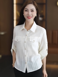 Elegant Loose Long Sleeve Womens Shirt Fashionable Korean Style Spring Autumn Top Slimming Cover Belly Versatile Casual Shirt