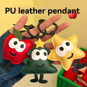 1/3 Pcs Christmas Leather Doll Pendant Versatile Keychain Pendant Creative PU Leather Doll Backpack Pendant