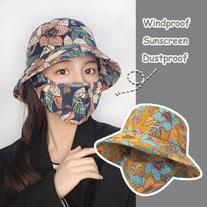 ที่บังแดดรูปดอกไม้แบบ2-In-1สไตล์หมวกกันแดดขอบใหญ่หมวกชาวประมงเวียดนามหน้ากากคอ Seluruh Wajah ระบายอากาศได้ดีแห้งเร็วสำหรับเก็บชา-หมวกชายหาดกลางแจ้ง