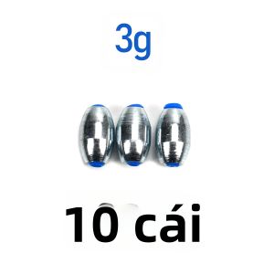 Phao Câu Hình Ô Liu Topranc Trọng Lượng 3g/6g/9g/12g/15g/20g Chất Liệu Nhựa Lỗ Xuyên Tâm Hợp Kim Thép Carbon Không Chì.
