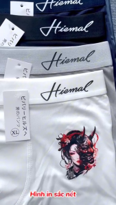 Hộp 5 quần lót nam Hiemal chất liệu thun lạnh quần lót nam chất liệu co giãn hình in sắc nét thấm hút mồ hôi