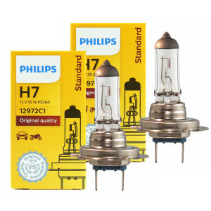 Philips | Philips Vision H7 12V 55W PX26d Original Car Halogen Headlight 3200K Standard Auto Replace Genuine Bulb 12972C1