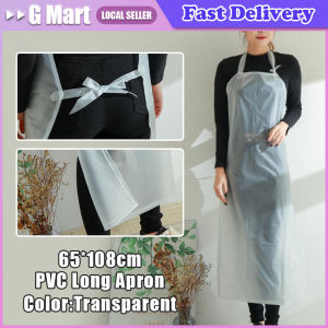 Apron Waterproof Oilproof Home Housework Cleaning Protector Transparent PVC Apron Kitchen Baking Cooking Supplies