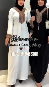 Abaya Humaira Turkey Gamis Remaja Terbaru 2025 Wanita Crinkle Luxury Premium Hitam - Muslim Dress