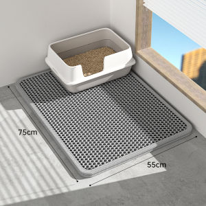 HELLOLEIBOO | Anti-Spill Cat Litter Mat with Double Layer Filter