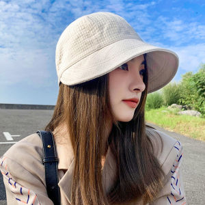 Summer Foldable Wide Brim Hat Sun Protection Women Adjustable Portable Outdoor Beach Bucket Hat Visors Fisherman Cap Panama Caps