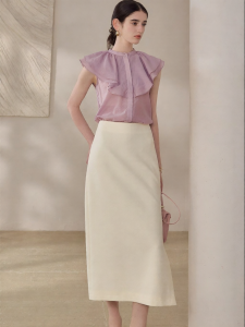 Roey s house | Summer Office Wear Elegance Dress Set Thin Blouse and Slim Skirt
