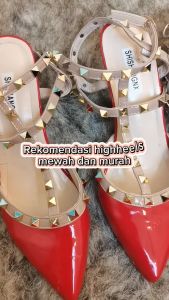 Sepatu High Heel VLT R0ckstud Nyaman Empuk & Tidak Licin