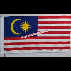 *Stok Sedia Ada* 3 x 6 kaki Bendera Malaysia Polymesh Kain Tebal Berkualiti