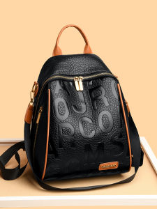 Leather Dual-Shoulder Bag 2025 New Style Luxury Commuter Casual Versatile Large Capacity Student Travel Backpack Single Shoulder