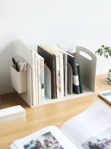 ชั้นวางหนังสือสำหรับโต๊ะทำงาน กล่องเก็บเอกสาร A4 สำหรับหอพักนักเรียน ชั้นวางของสำหรับนักเรียนในห้องทำงาน ชั้นวางเอกสารแบบพับได้