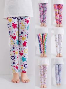 1 Pair of Cute Print Kids Baby Girl Leggings Spring Summer Children Stretch Slim Pants Suitable for 2-12 Years Girls Daily Wear