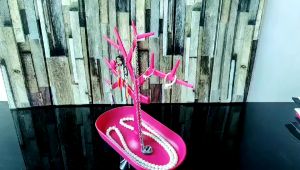 Tempat Penyimpanan Perhiasan Bulat Rak Display Bentuk Tanduk Rusa Kalung Cincin Rak Organizer