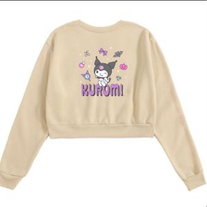 ALADAMKIDS Baju Sweater Atasan Crop Top Crewneck Oblong Anak Perempuan Cewek Remaja Tanggung Motif kuromi Cute Lucu Korean Style Viral Aneka Warna Usia 4-14 Tahun