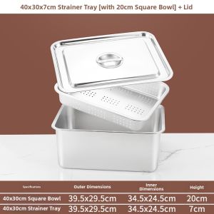 ZHENGXIANG | Stainless Steel Drainage Tray Rectangle