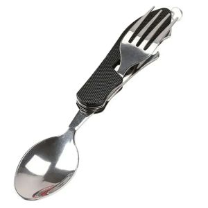 Foldable Camping Tableware Combination Flatware Outdoor Camp Portable Picnic Cookware Set Portable Cutlery With  Folding Bar