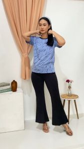 PAKAIAN WANITAOVERSIZE KAOS ATASAN T-SHIRT FULL PRINT SABLON MOTIF ZE 03.