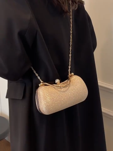 Local Stock Shiny Rhinestone Womens Handbag  Suitable for EveningParties and Weddings Portable Clutch Bag Chain Shoulder Bag DinnerBag Suitable for Celebrations