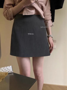 MeTwo Gray Split Suit Skirt 1187 Summer New Arrival Casual American Street High Waist A- line Skirt Women