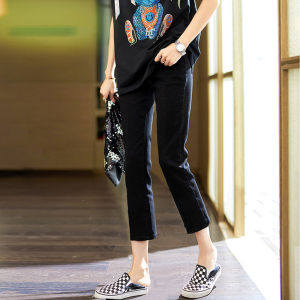 High Waist Straight Leg Jeans Womens Thin Cotton Stretch Denim High Waist Slimming Summer Thin New Arrival 2023 Deep Color