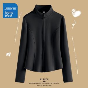 Jeanswest | Womens Short Collar Cardigan Hoodie Small Figure Friendly