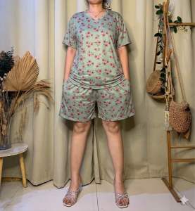 XL TO 2XL LESLIE TERNO V NECK SHORT WITH 2 SIDE POCKET