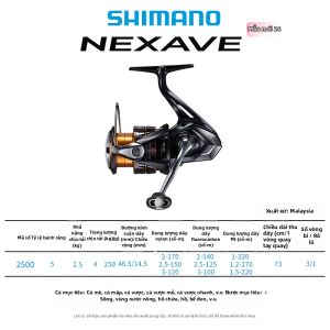 SHIMANO | Máy Câu Cá Xoay Nexave