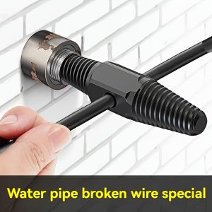 Dual-Headed Pipe Extractor Tool (4mm & 6mm) - Reverse Thread Screw & Bolt Remover with Triangular Valve for Broken Pipe Lines