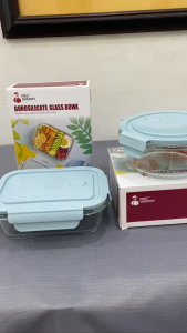 Hộp đựng thức ăn thủy tinh nắp nhựa có nút thông hơi 680 ml 620ml