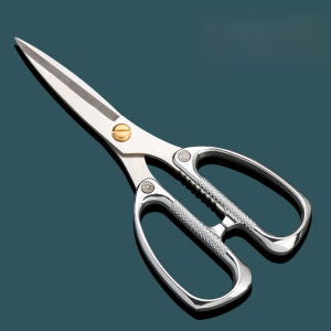 MONLEYTA | German Precision Stainless Steel Kitchen Scissors Powerful Chicken Bone Cutter Multi-Functional Commercial Industrial Cutting Tool Sharp Scissors High Hardness Fish Killing Vegetable Cutting Special Use