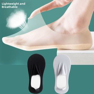 Ultra-Thin Ice-Silk Womens Boat Socks Summer Invisible Slip-On Short Socks Large Size Anti-Slip Non-Slip Hidden Socks