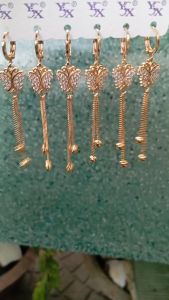 Bông tai nữ tua dài tòn ten cánh bướm B7221-91-DX2 - Mang đi chơi đi tiệc rất đẹp