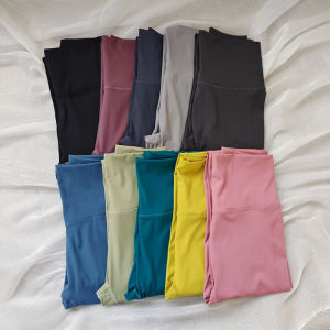 Naked Feel High Waist Yoga Pants Womens Fitness Sportswear Quick Dry Nylon Tight Butt Lifting Nine Points Outdoor Wear