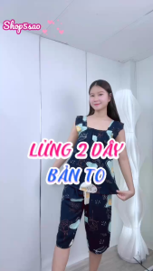 [HCM] Đồ bộ lanh (tole) mặc nhà nữ SHOP5SAO lửng hai dây [CÓ BIGSIZE] (40-82kg)