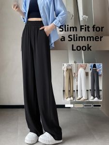 JIANGLU | High Waist Drapey Loose Straight Leg Pants