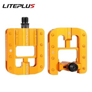 Liteplus Foldable Bicycle Pedals Slide Solid Aluminum Alloy Fast Foldable Bike Pedals Bmx Bike Folding Pedals Bike Parts