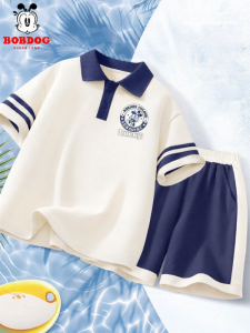 Bobdog | Lightweight Summer School Style Polo Short Sleeve Boys Clothing Set
